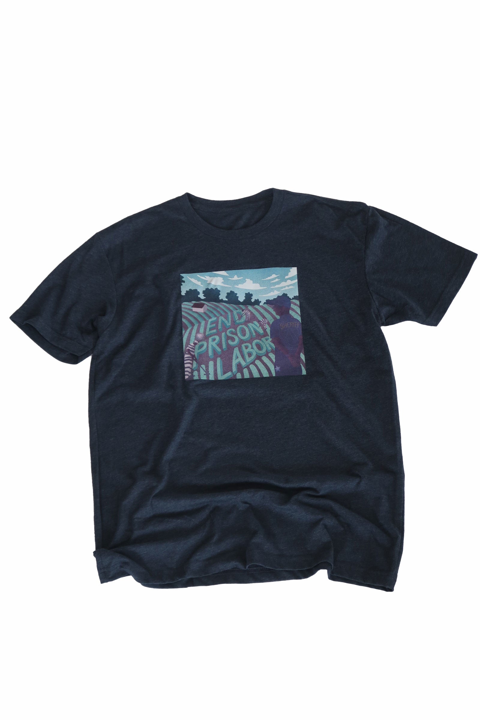 End Prison Labor Illustration Shirt in Navy - Trunk Series