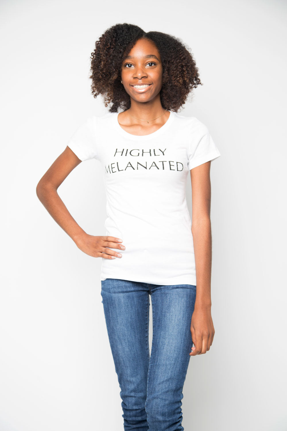 Highly Melanated Shirt in White - Trunk Series