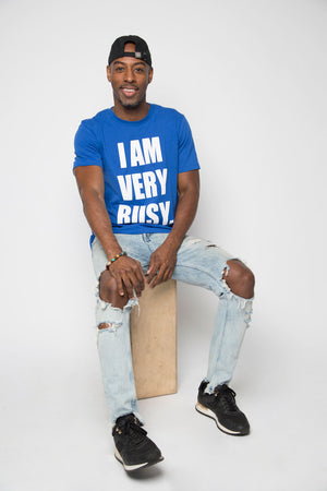 I Am Very Busy Shirt in Blue - Trunk Series
