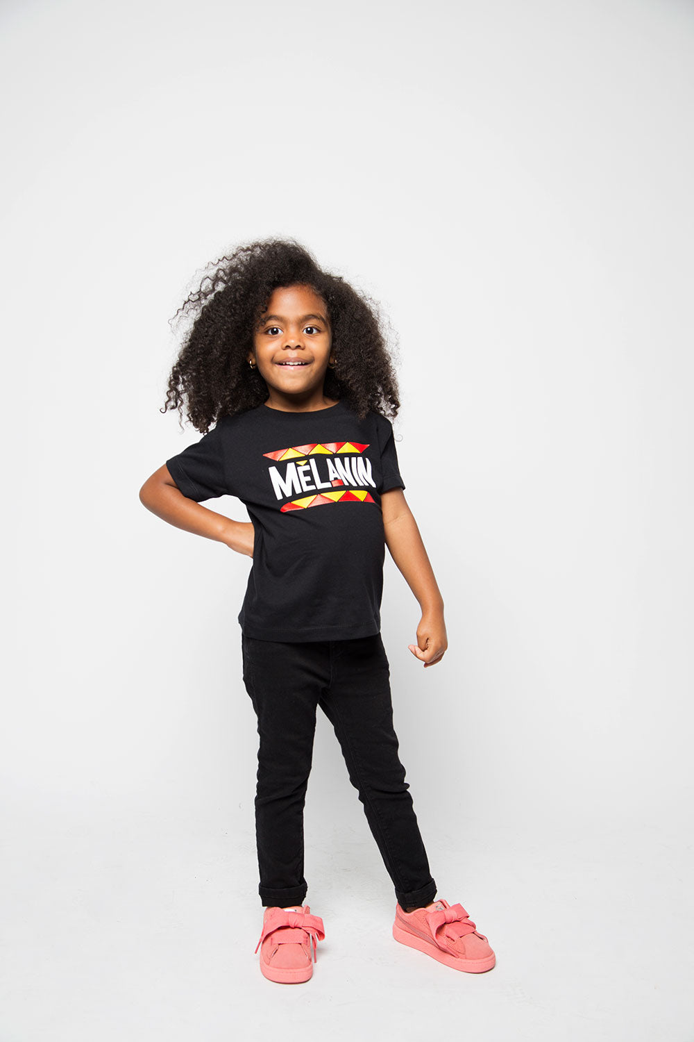 Melanin Kids Shirt in Black - Trunk Series