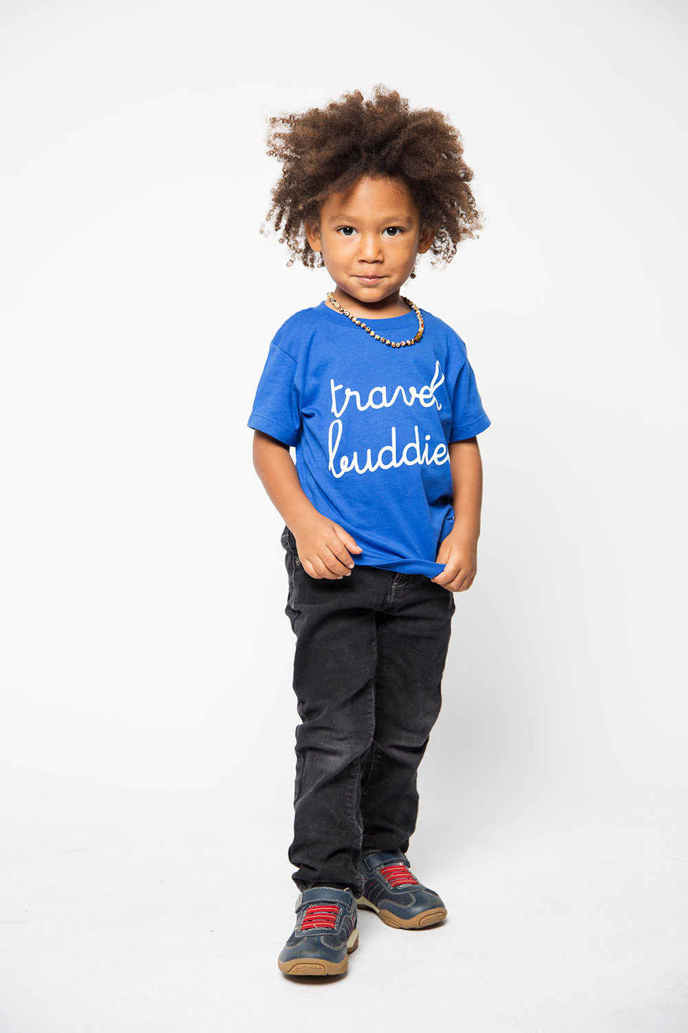 Travel Buddies Kids Shirt in Blue - Trunk Series