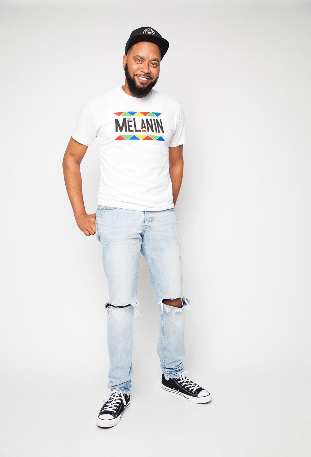 Melanin Shirt in White - Trunk Series