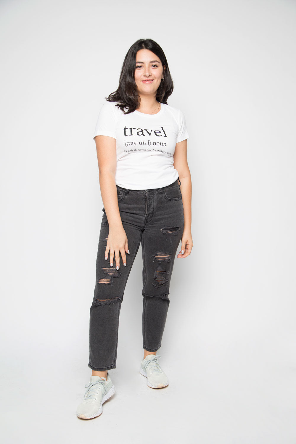 Travel Definition Shirt in White - Trunk Series